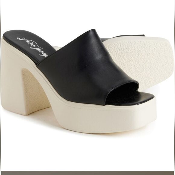 Free People Shoes - FREE PEOPLE 'Zoe' Platform Slide Sandal in Black Size 10
